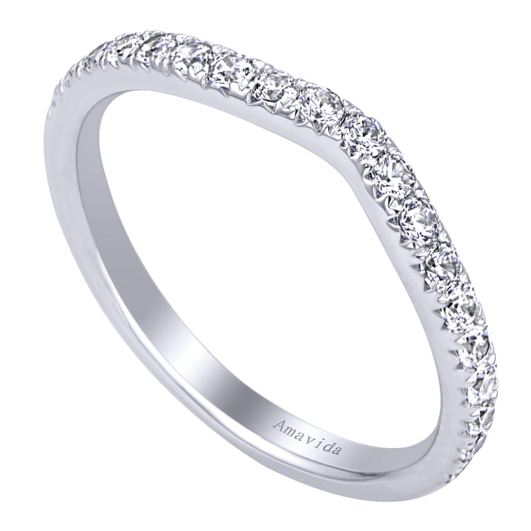 18K White Gold Matching Wedding Band - 0.39 ct - Shot 3