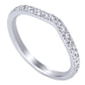18K White Gold Matching Wedding Band - 0.39 ct
