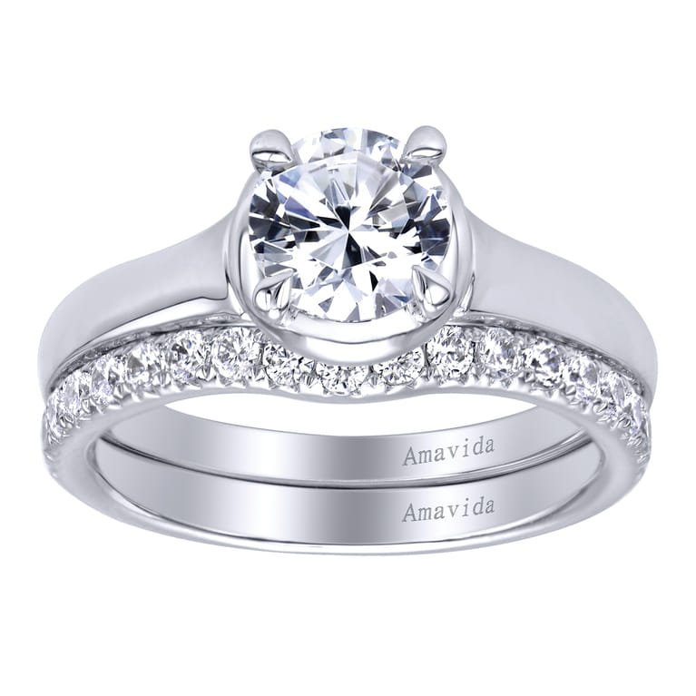 18K White Gold Matching Wedding Band - 0.39 ct - Shot 4