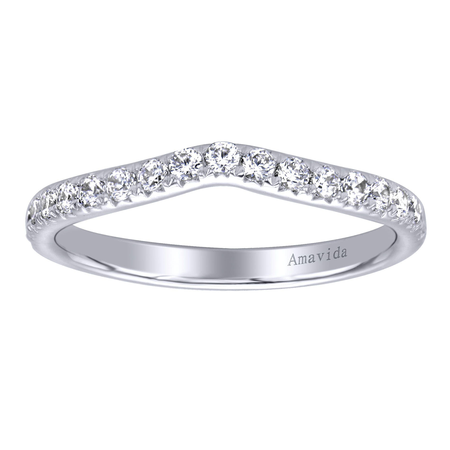 18K White Gold Matching Wedding Band - 0.39 ct - Shot 5