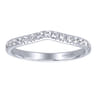 18K White Gold Matching Wedding Band - 0.39 ct