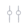 18K White Gold Multi Link Diamond Drop Huggies - 2.3 ct