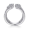 18K White Gold Multi Row Diamond Statement Ring - 1.45 ct