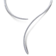 18K White Gold Open Diamond Collar Necklace