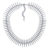 18K White Gold Pave Diamond Spike Statement Necklace - 7.06 ct