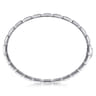 18K White Gold Round and Baguette Diamond Tennis Bracelet - 1.25 ct
