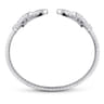 18K White Gold Split Diamond Pave Fan Bracelet - 1.6 ct