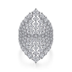 18K White Gold Statement Diamond Ring