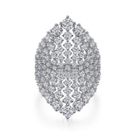18K White Gold Statement Diamond Ring