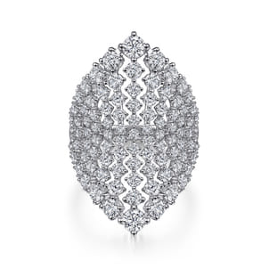 18K White Gold Statement Diamond Ring