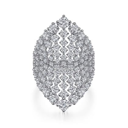 18K White Gold Statement Diamond Ring