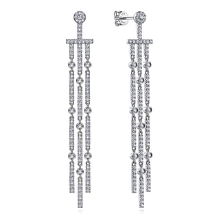 18K-White-Gold-Three-Row-Linear-Drop-Diamond-Stud-Earrings1