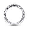 18K White Gold Wide Multi Row Diamond Ring - 1.4 ct