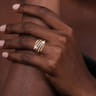 18K White and Yellow Gold Diamond Bypass Ladies Ring - 1.55 ct