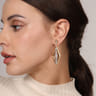 18K White and Yellow Gold Diamond Stud Drop Earrings - 2.55 ct