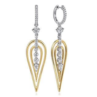 18K-White-and-Yellow-Gold-Double-Pear-Shape-Diamond-Huggie-Drop-Earrings1