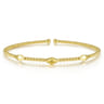 18K Yellow Gold Bujukan Pyramid Stations Bangle