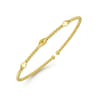 18K Yellow Gold Bujukan Pyramid Stations Bangle