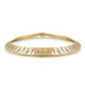 18K Yellow Gold Contemporary Diamond Station Choker Necklace - 4.51 ct