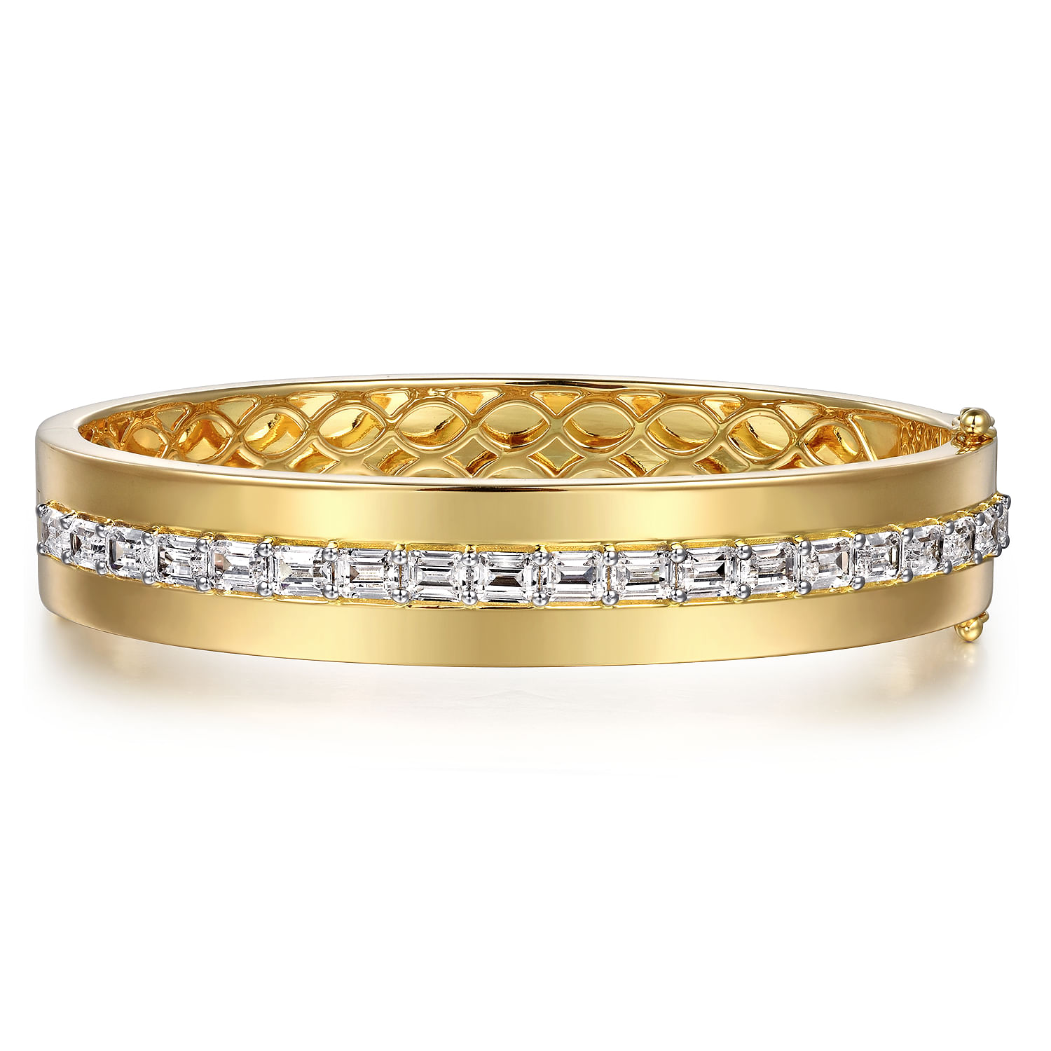 18K Yellow Gold Diamond Bangle - 4.75 ct - Shot 1