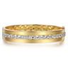 18K Yellow Gold Diamond Bangle - 4.75 ct