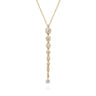 18K Yellow Gold Diamond Bar Necklace - 1.25 ct