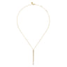 18K Yellow Gold Diamond Bar Necklace - 1.25 ct