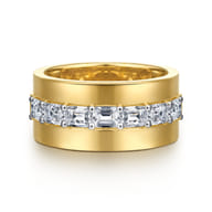 18K Yellow Gold Diamond Cigar Band