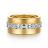 18K Yellow Gold Diamond Cigar Band - 1.75 ct