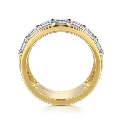 18K Yellow Gold Diamond Cigar Band