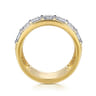 18K Yellow Gold Diamond Cigar Band - 1.75 ct