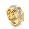 18K Yellow Gold Diamond Cigar Band - 1.75 ct