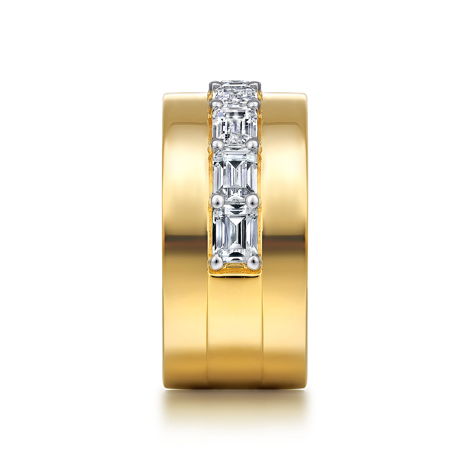 18K Yellow Gold Diamond Cigar Band - 1.75 ct - Shot 4