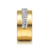 18K Yellow Gold Diamond Cigar Band - 1.75 ct