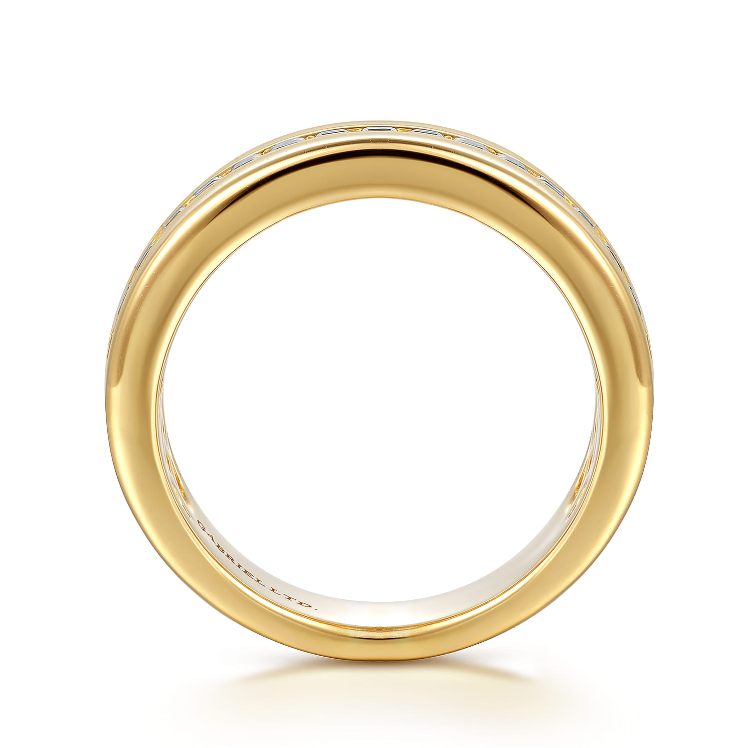 18K Yellow Gold Diamond Cigar Band - 1.35 ct - Shot 2