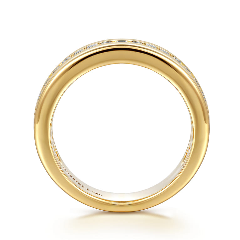 18K Yellow Gold Diamond Cigar Band - 1.35 ct - Shot 2