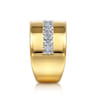 18K Yellow Gold Diamond Cigar Band - 1.35 ct