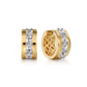 18K Yellow Gold Diamond Earrings - 2 ct