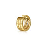 18K Yellow Gold Diamond Huggie Earrings - 1.05 ct