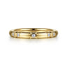 18K Yellow Gold Diamond Ladies Stackable Ring