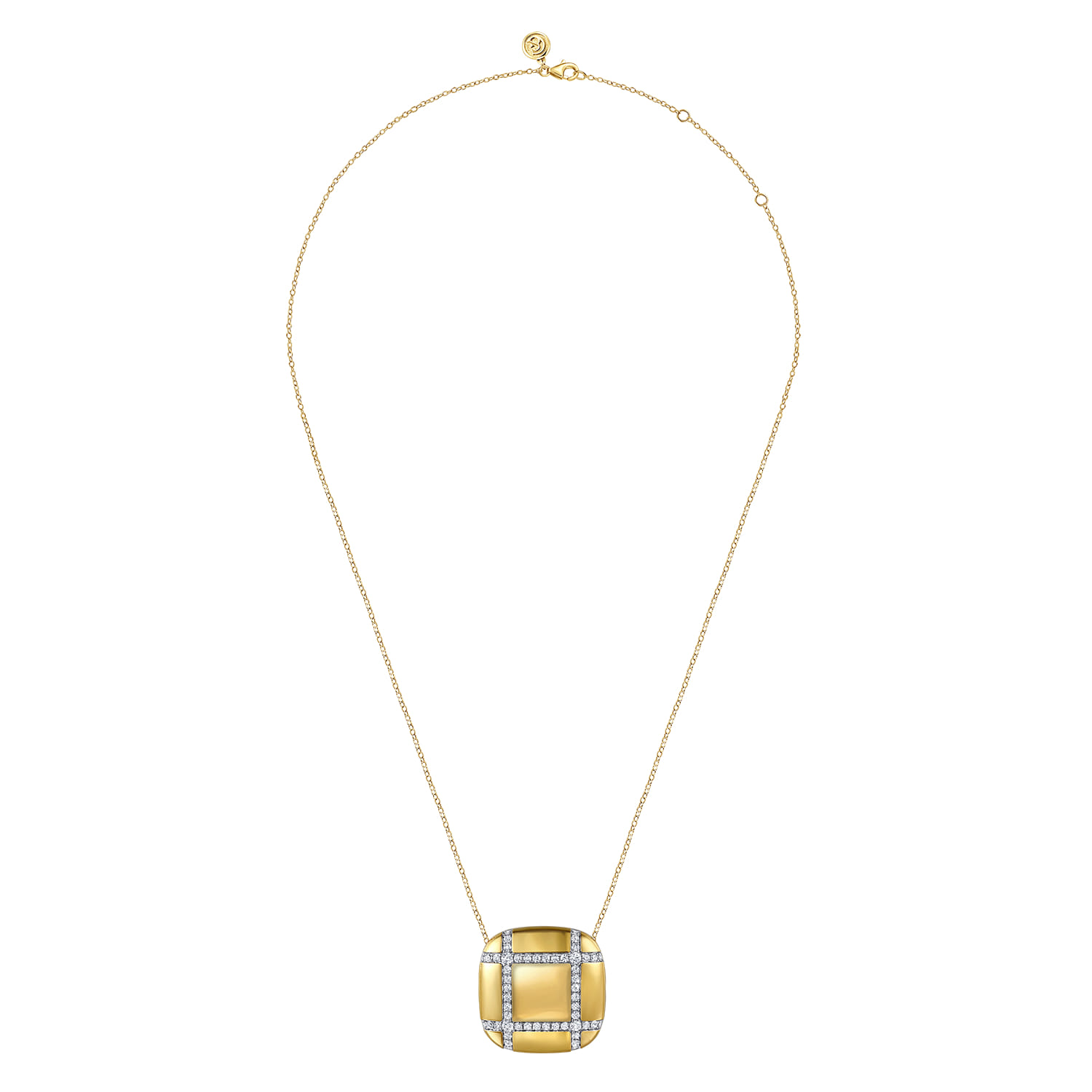 18K Yellow Gold Diamond Pendant Necklace - 1.5 ct - Shot 2