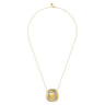 18K Yellow Gold Diamond Pendant Necklace - 1.5 ct
