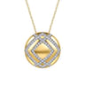 18K Yellow Gold Diamond Pendant Necklace - 1.4 ct