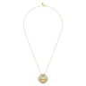 18K Yellow Gold Diamond Pendant Necklace - 1.4 ct