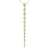 18K Yellow Gold Diamond Station Y Necklace - 2.71 ct