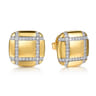 18K Yellow Gold Diamond Stud Earrings - 1.22 ct