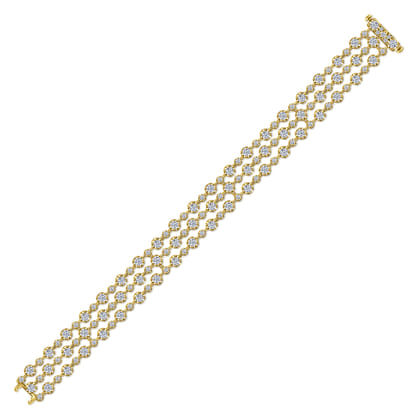 18K Yellow Gold Diamond Tennis Bracelet