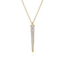 18K Yellow Gold Vertical Diamond Bar Necklace - 1.45 ct