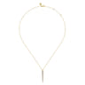 18K Yellow Gold Vertical Diamond Bar Necklace - 1.45 ct