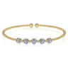 18K Yellow gold diamond bangle in size 6.25
